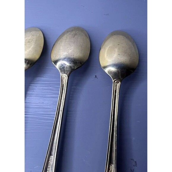 Pfaltzgraff Gold Electroplate Demitasse Espresso Spoons 4 Stainless Steel - Picture 10 of 15